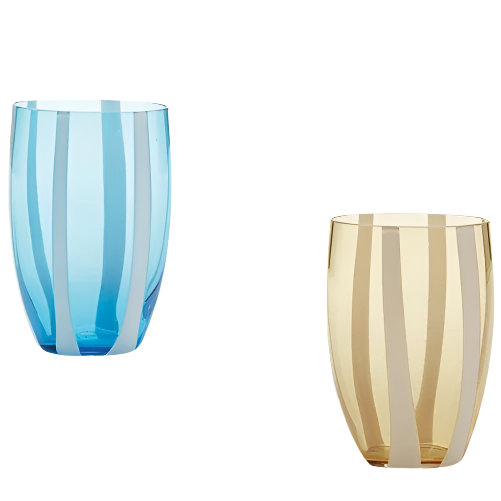 Zafferano Gessato Tumbler Coloured Glass