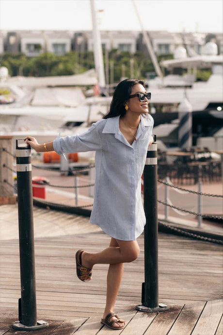 Classic Linen Shirt Dress (3 Colours)