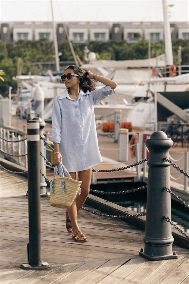 Classic Linen Shirt Dress (3 Colours)