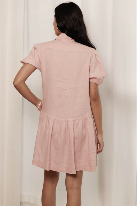 Classic Linen Short Sleeve Shirtdress (2 Colours)