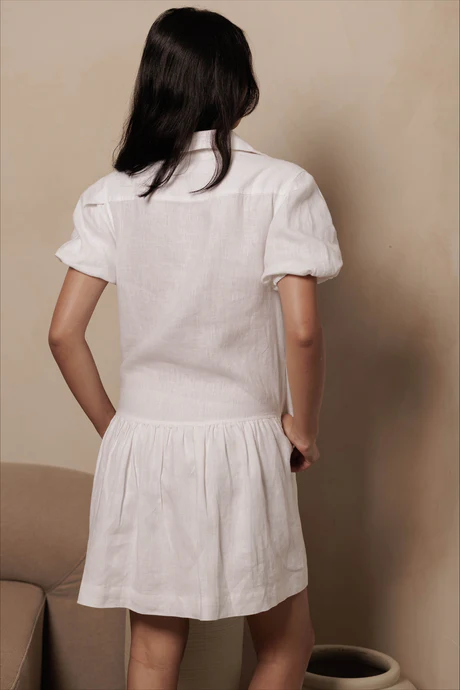 Classic Linen Short Sleeve Shirtdress (2 Colours)