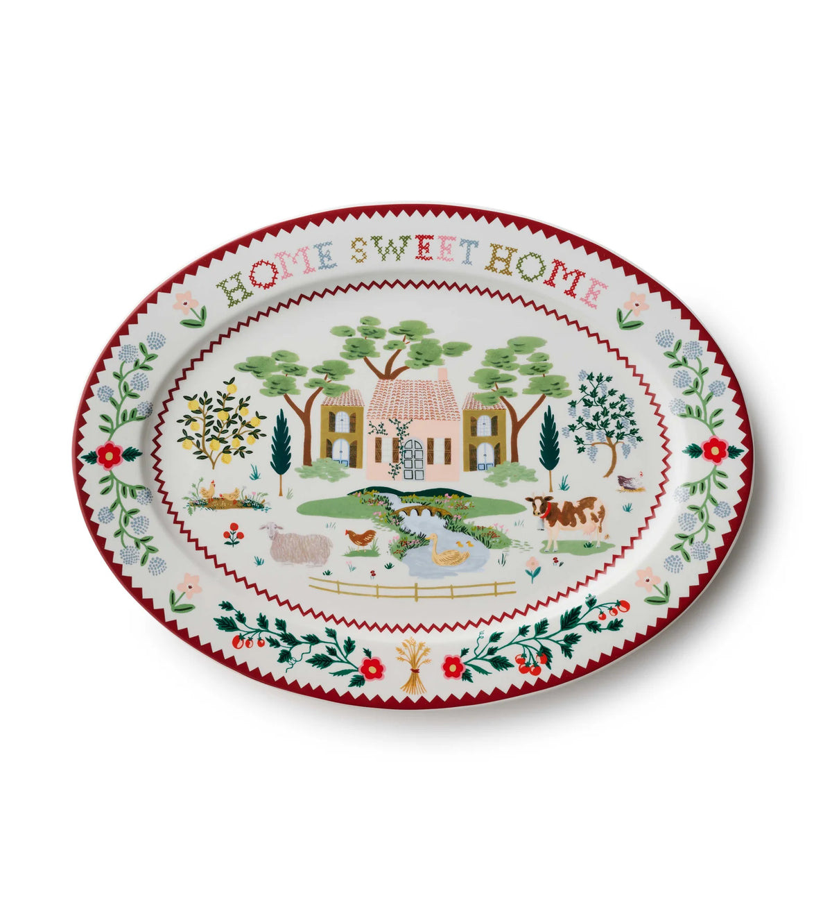 Home Sweet Home Large Porcelain Serving Platter