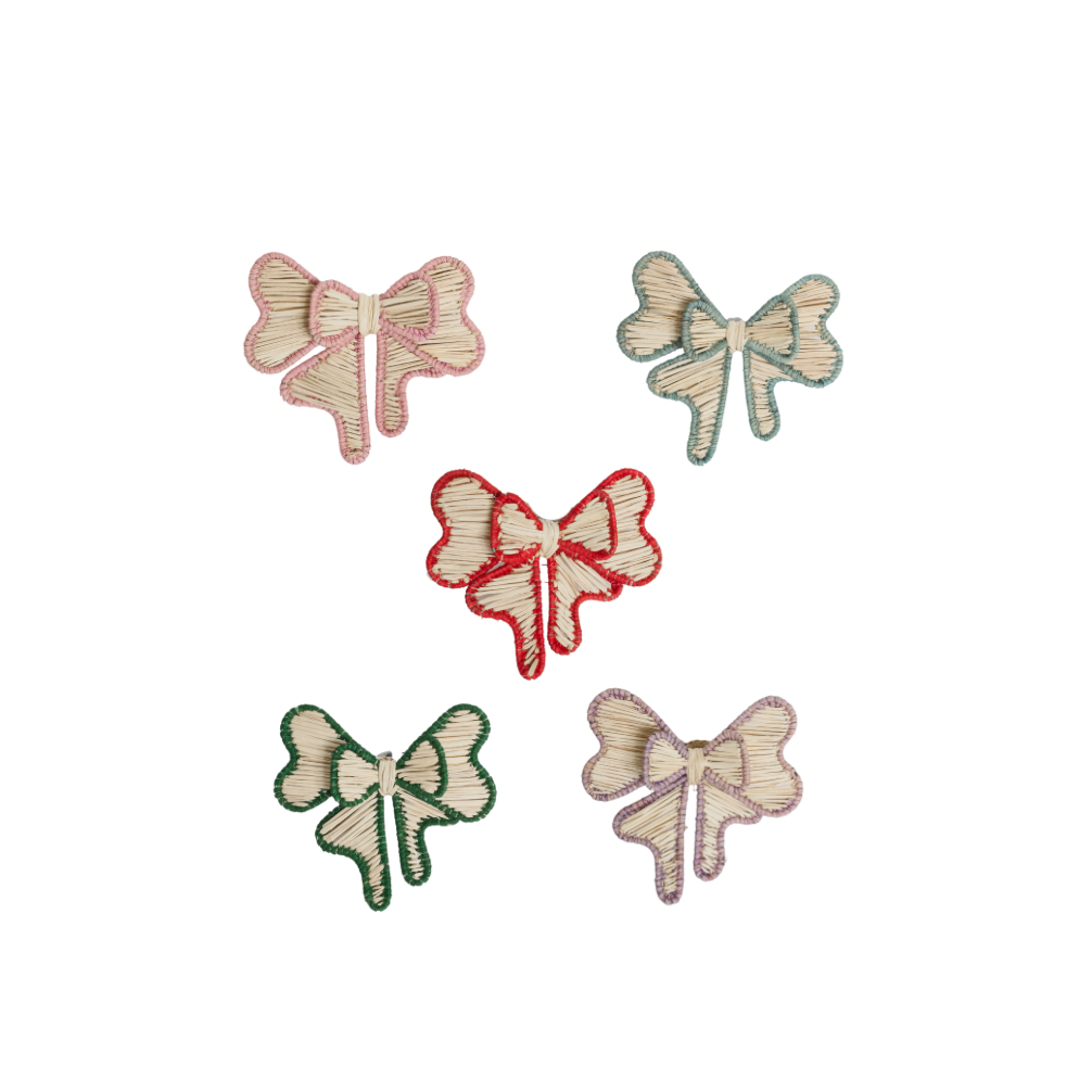 Iraca Palm Bow Napkin Rings