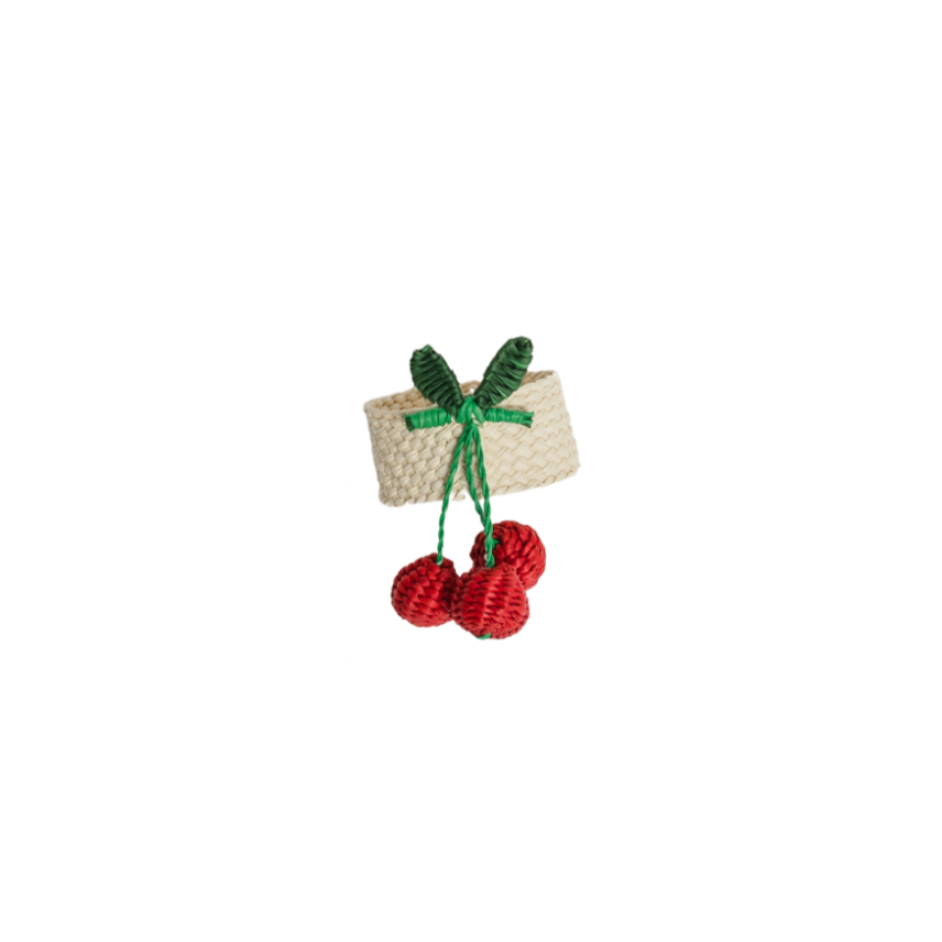 Iraca Palm Cherry Napkin Ring