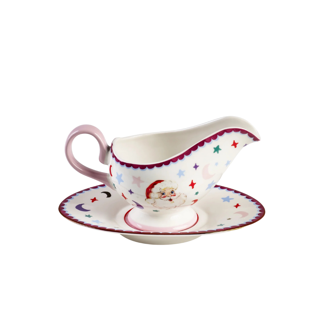 Santa Gravy Boat and Saucer