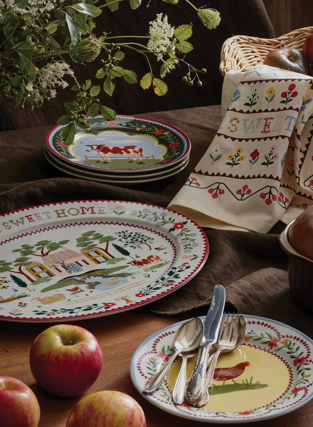 Home Sweet Home Large Porcelain Serving Platter