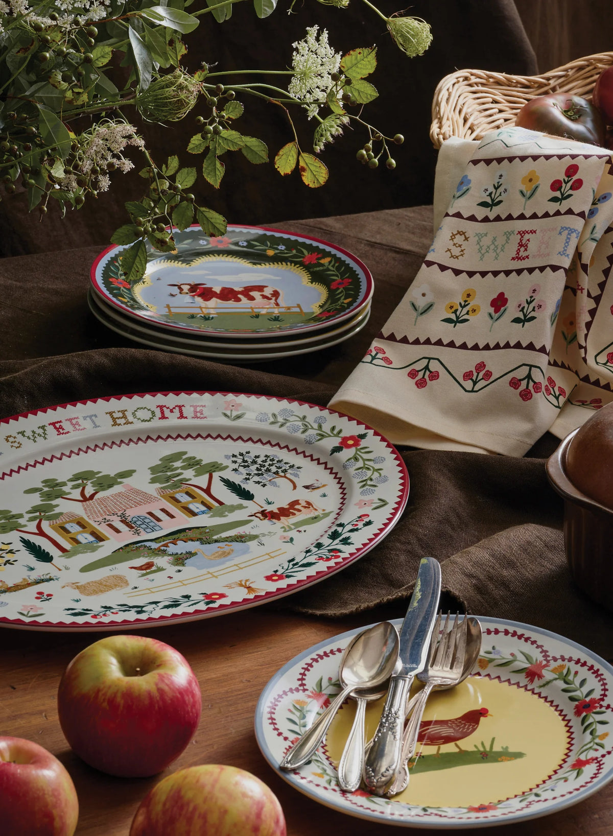 Home Sweet Home Large Porcelain Serving Platter
