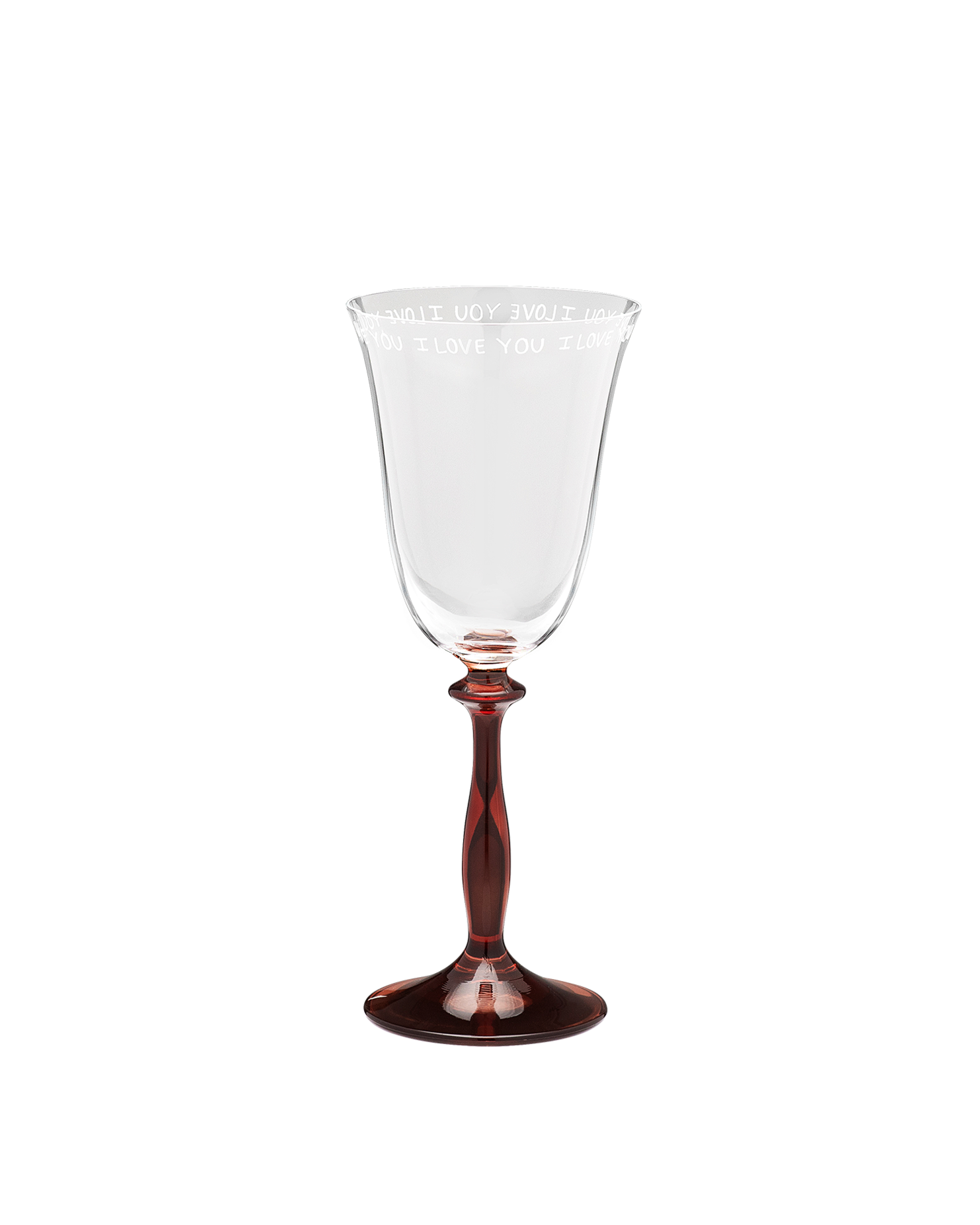 I Love You Wine Glass