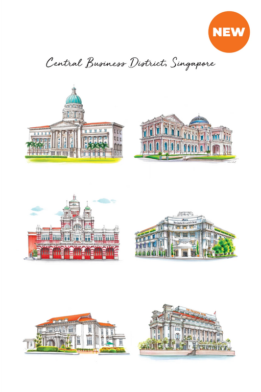 (NEW) Linen Tea Towel (Central Business District)