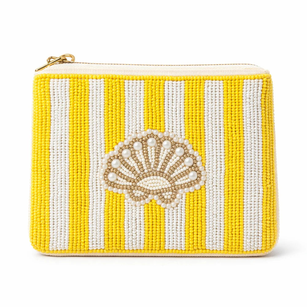Hand-Embroidered Beaded Coin Pouch