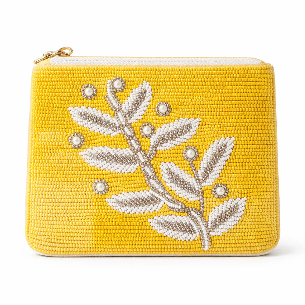 Hand-Embroidered Beaded Coin Pouch