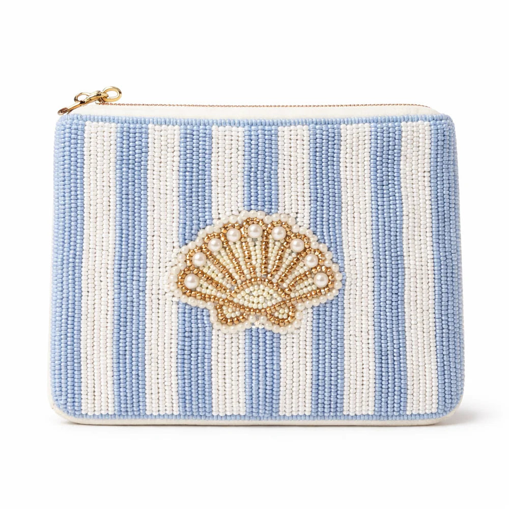 Hand-Embroidered Beaded Coin Pouch
