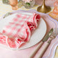 Gingham Ruffle Napkins/Placemat Set of 4