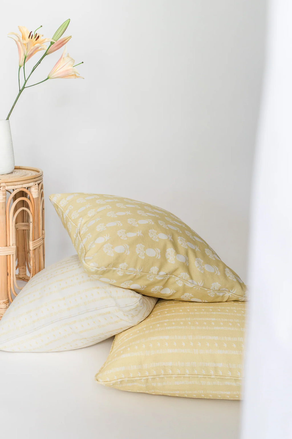 Meuse Cushion in Macaron by Kate Medlicott