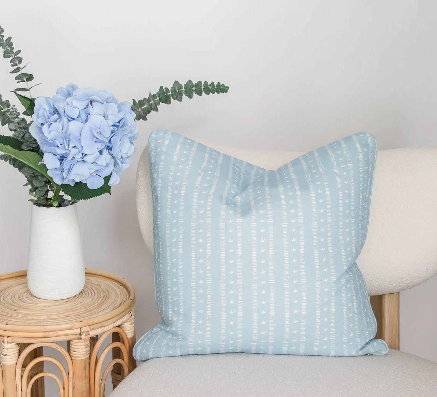 Meuse Cushion in Sky Blue by Kate Medlicott