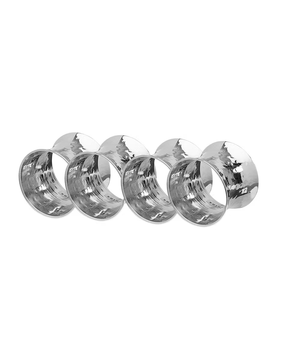 Silver Linings Napkin Rings Set of 4