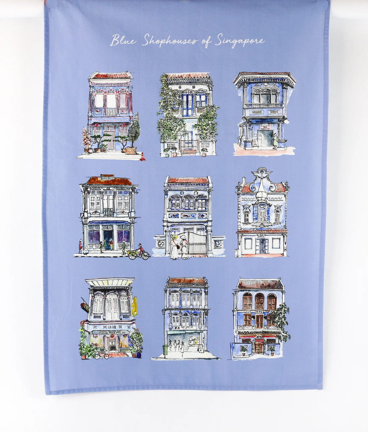 Organic Cotton Tea Towel (Blue Shophouse)