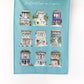 Organic Cotton Tea Towel (Turquoise Joo Chiat Shophouse)