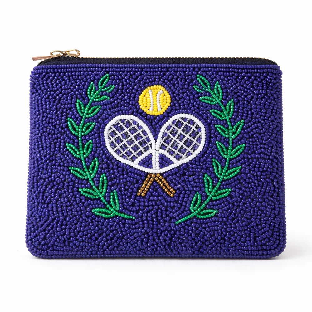 Hand-Embroidered Beaded Coin Pouch