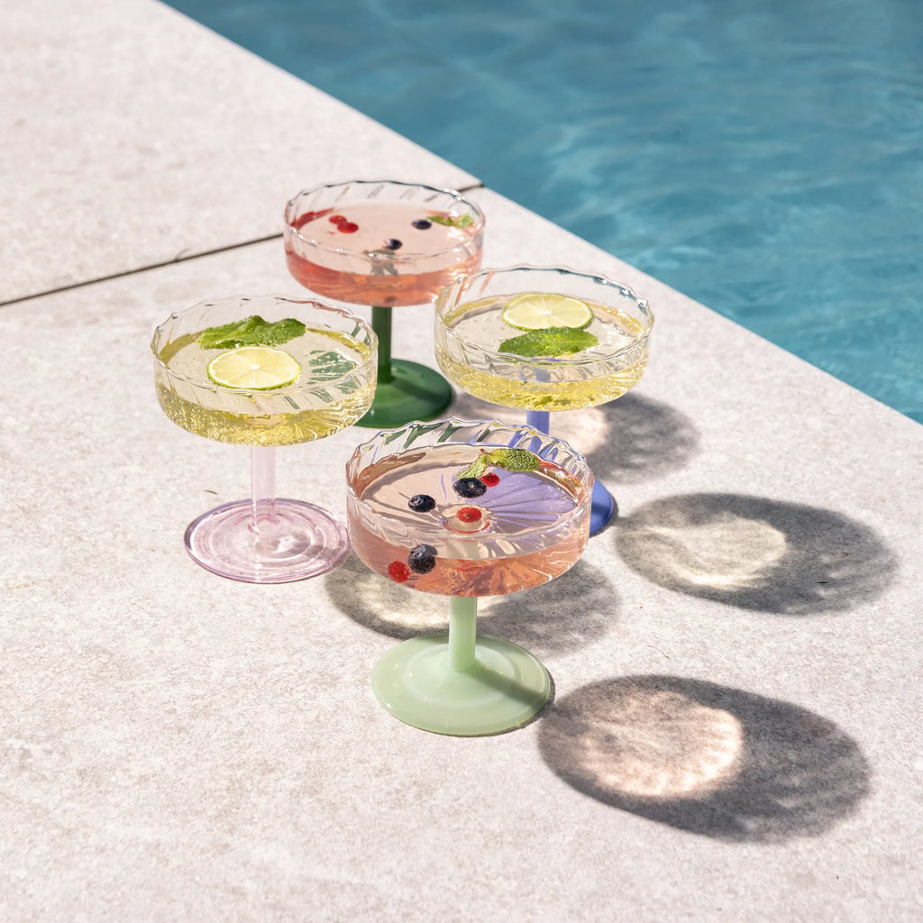 Coupe Twirl Glass Set of 2