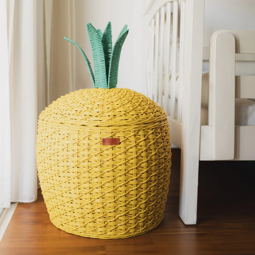 Pineapple Storage Basket - Yellow