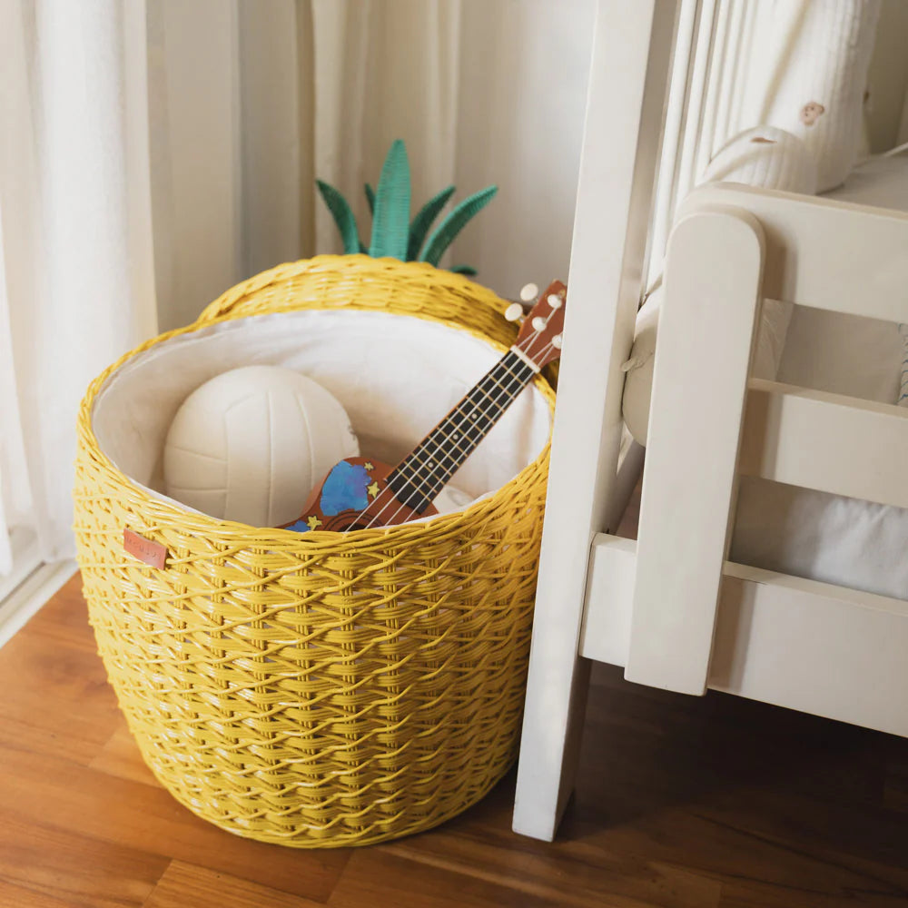 Pineapple Storage Basket - Yellow