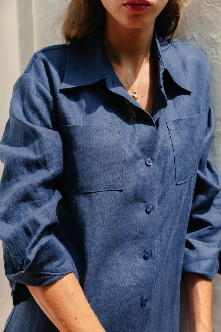 Classic Linen Shirt Dress (3 Colours)