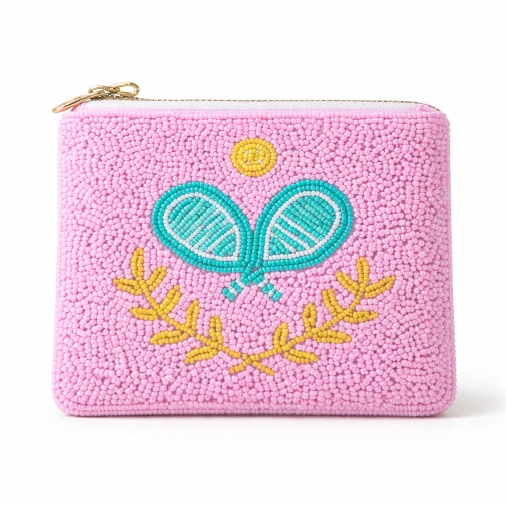 Hand-Embroidered Beaded Coin Pouch