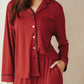 Signature Long Pyjamas Set in Wine