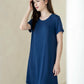 Ice-Cool Lounge Dress in Midnight Blue