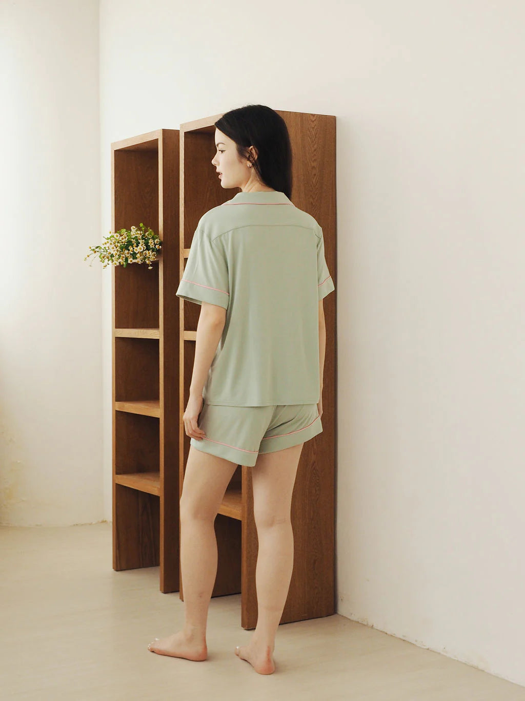 Signature Pyjamas Set in Spring Green