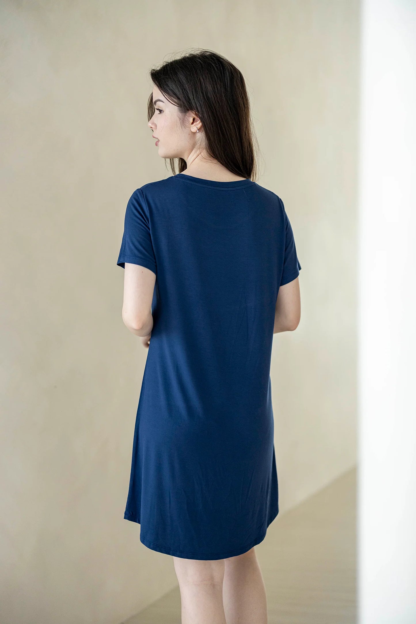 Ice-Cool Lounge Dress in Midnight Blue