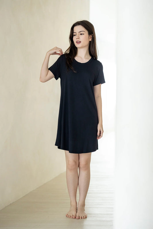 Ice-Cool Lounge Dress in Noir