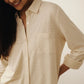 Bamboo-Linen Shirt Set in Buttermilk