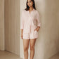 Bamboo-Linen Shirt Set in Soft Pink