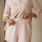 Bamboo-Linen Shirt Set in Soft Pink