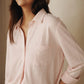 Bamboo-Linen Shirt Set in Soft Pink