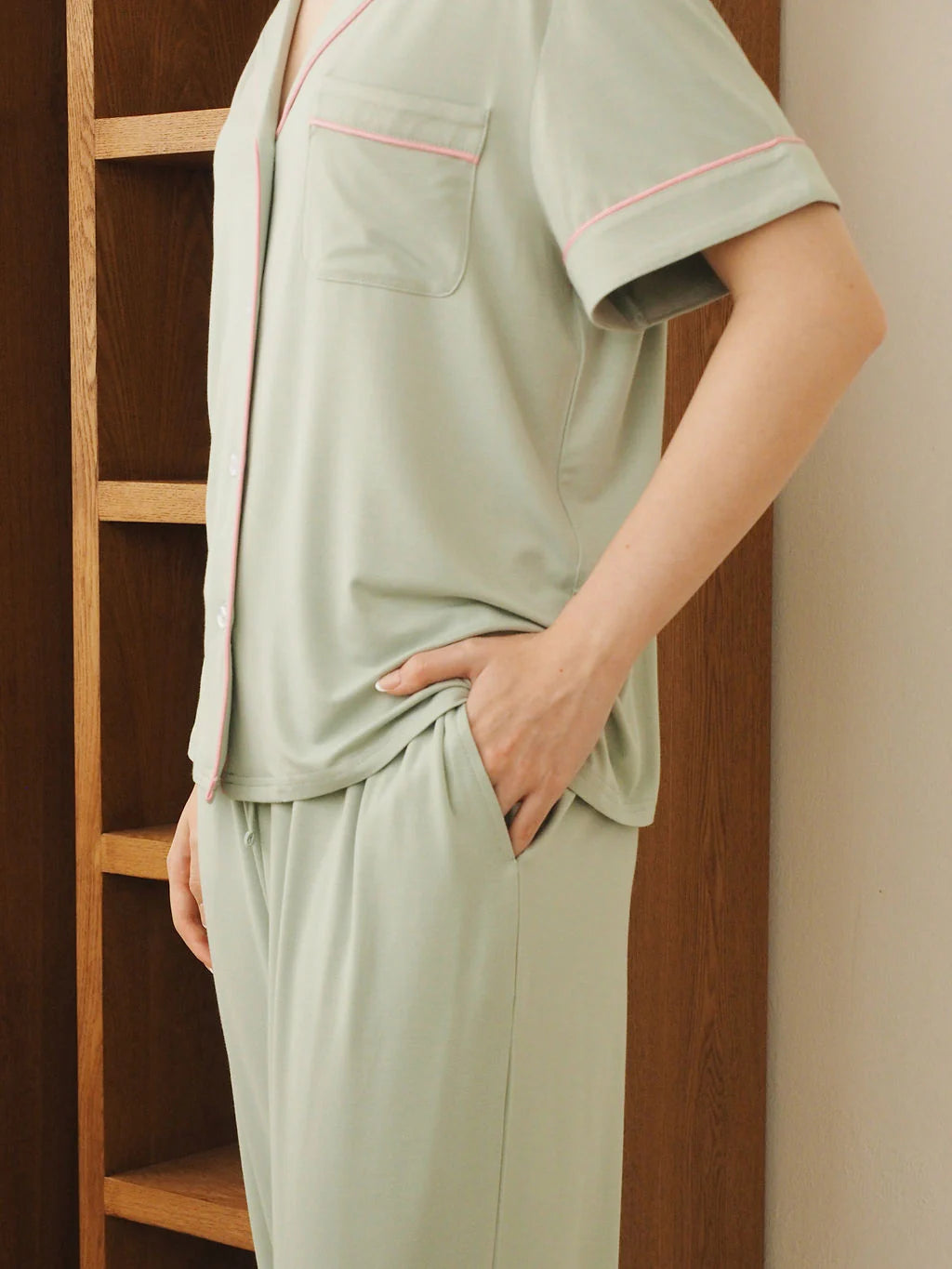 Signature Pants Set in Spring Green