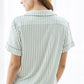 Signature Pyjamas Set in Green Stripes