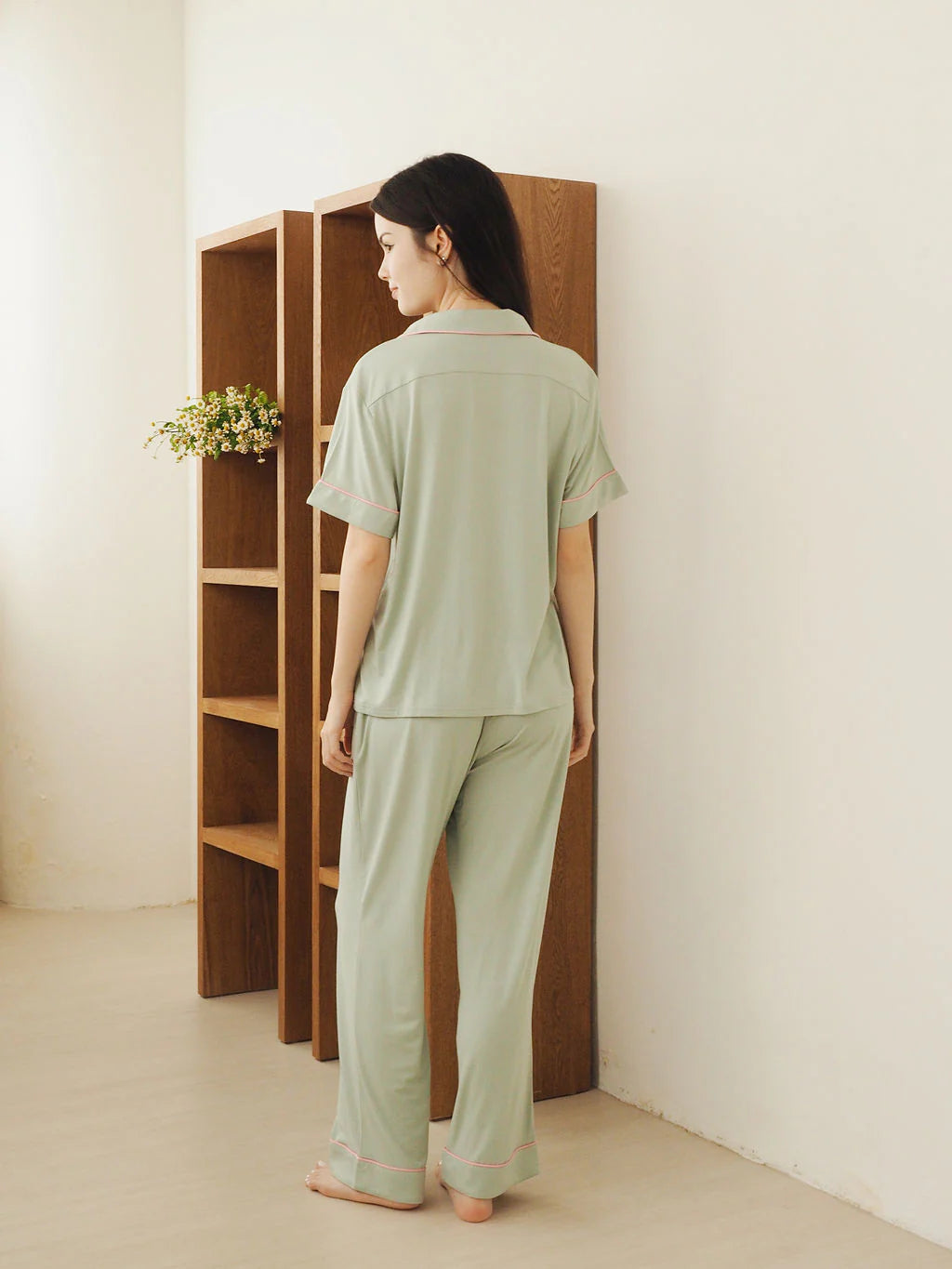 Signature Pants Set in Spring Green