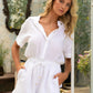 Classic Linen Playsuit in White