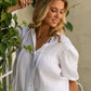 Classic Linen Smock Blouse Top (2 Colours)