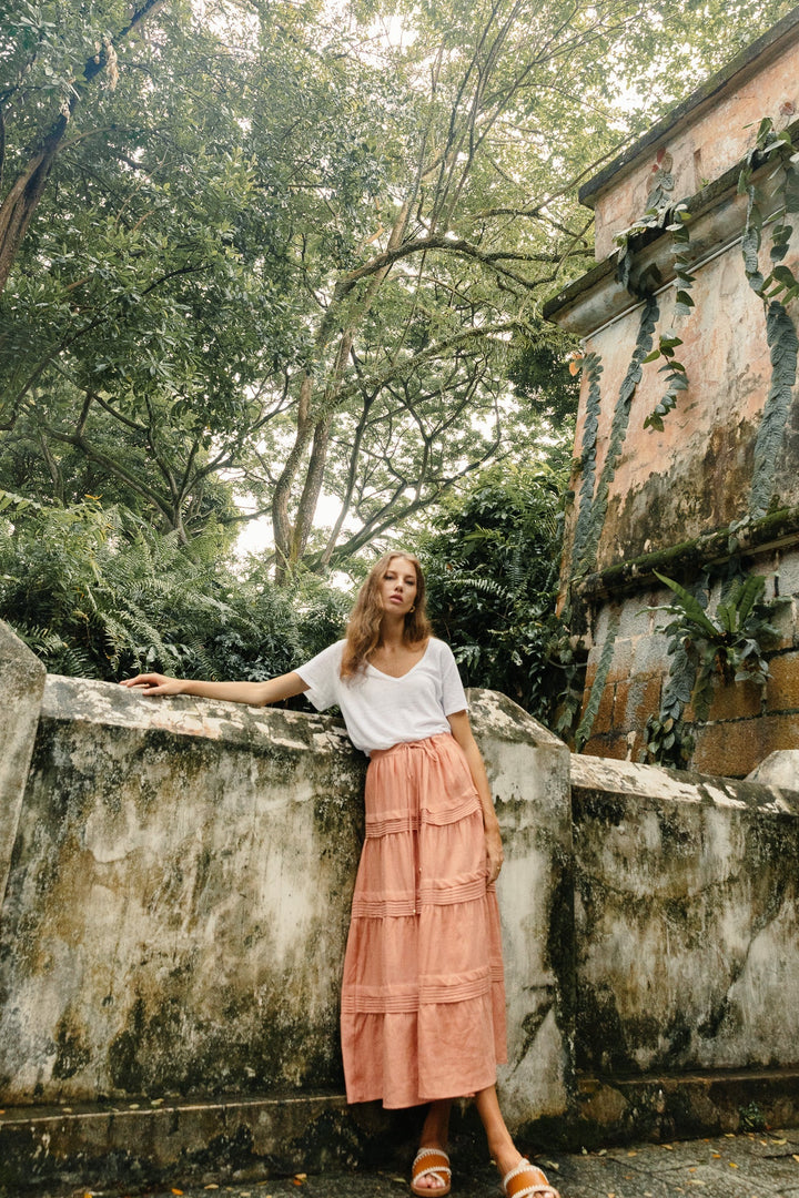 Classic Linen Maxi Skirt (2 Colours)
