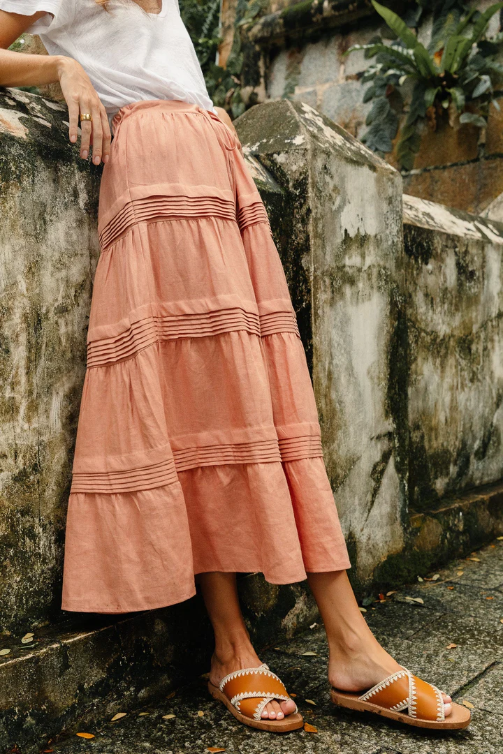 Classic Linen Maxi Skirt (2 Colours)