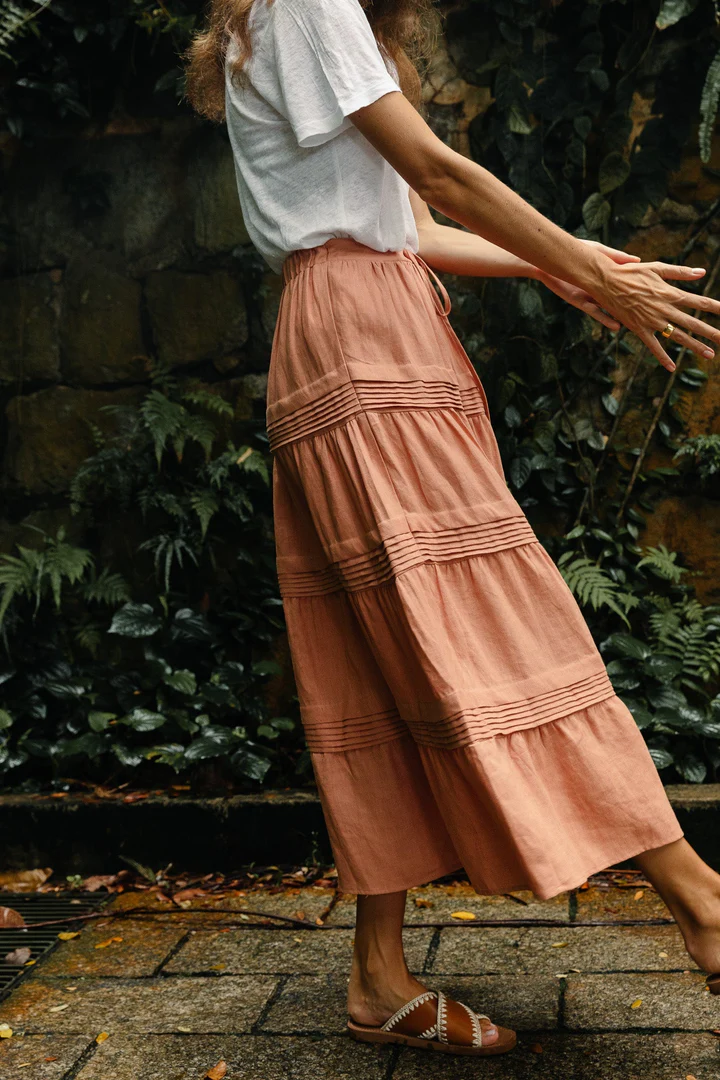 Classic Linen Maxi Skirt (2 Colours)