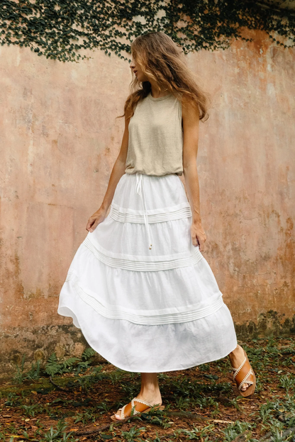 Classic Linen Maxi Skirt (2 Colours)