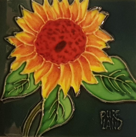 1124 Sunflower 10cm x 10cm Pureland Ceramic Tile