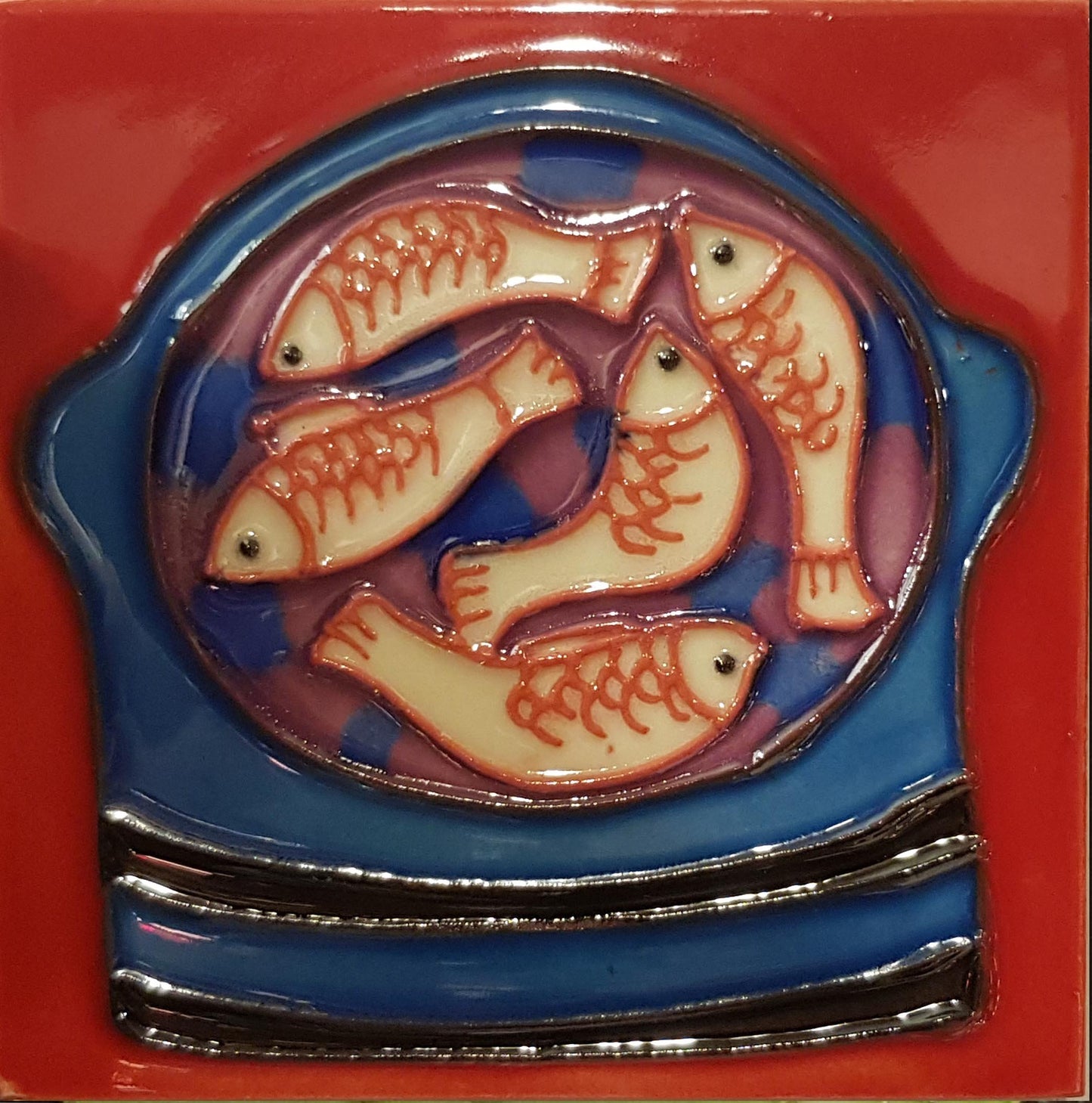 1811 Farm - Fish 10cm x 10cm Pureland Ceramic Tile