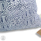 BANJI Hand-Stamped Batik Cushion Cover in Washed Blue