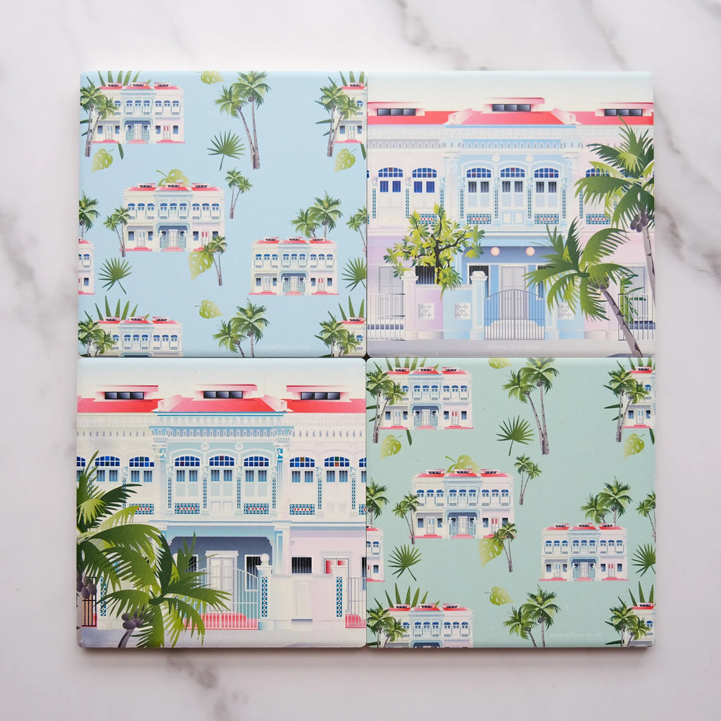 Singapore Shophouse Coaster | Set of 4